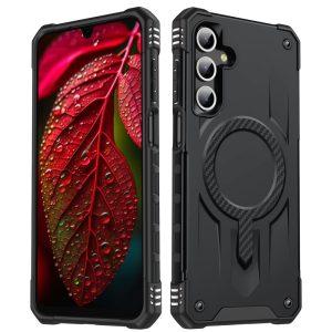 Samsung Galaxy A56/A36 5G MagSafe Shockproof Airbags PC+TPU Cover – Black