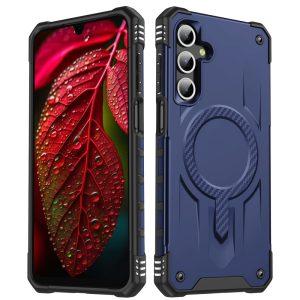 Samsung Galaxy A56/A36 5G MagSafe Shockproof Airbags PC+TPU Cover – Blue