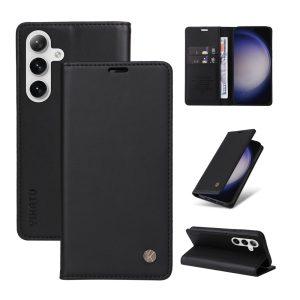 Samsung Galaxy S25+/ S24+YIKATU YK-001 Leather Flip Magnetic Closure – Black