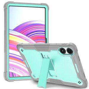 Xiaomi Redmi Pad Pro/Poco Pad Silicone+PC Tablet Cover with Kickstand – Grey/Green