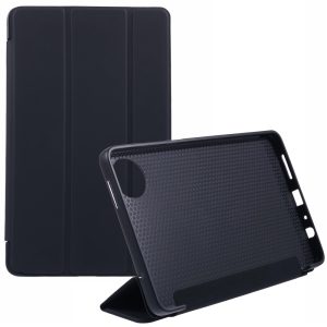 Xiaomi Redmi Pad SE 8.7 inch PU Leather+Silicone Tri-Fold Stand Cover – Black