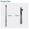 TELESIN Extendable Aluminum Alloy Waterproof Gimbal Selfie Stick - Gray WSS-001 - Image 4