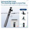 TELESIN Extendable Aluminum Alloy Waterproof Gimbal Selfie Stick - Gray WSS-001 - Image 9