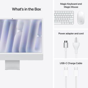 Apple iMac 24″ M4 Chip 8-core CPU 8-Core GPU 16GB RAM 256GB SSD 4.5K Retina Display – Silver