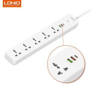 LDNIO SC5319 Multi Socket Extension Lead with 5 AC 3 USB Power Socket Plug Extender – White