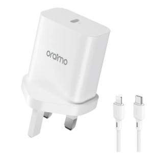 Oraimo 20W PD fast Charging With Type-C To Type-C Cable – White U106S + CC54