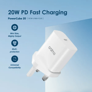 Oraimo 20W PD fast Charging With Type-C To Type-C Cable – White U106S + CC54
