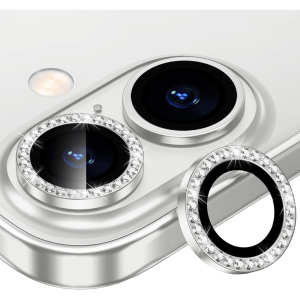iPhone 16/16 Plus All Shock Glitter Camera Lens – Silver