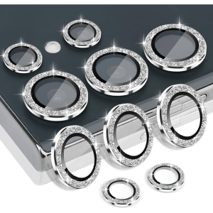 Samsung S24 Ultra All Shock Glitter Camera Lens – Gray