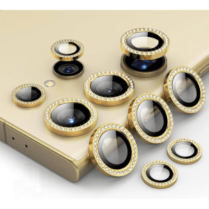 Samsung S25 Ultra All Shock Glitter Camera Lens – Gold