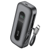 Budi 22.5W 10,000mAh PowerBank Build Retractable Cable - Black PB808B