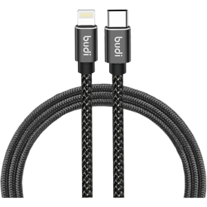 Budi USB-C to Lightning 3Meters Braided Cable – Black DC206TL30B