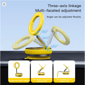 Mobile Car Holder K11 Vacuum Suction – Yellow