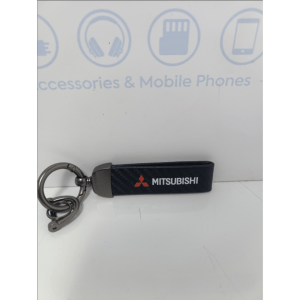 Mitsubishi Carbon Car Keychain – Black
