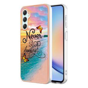 Samsung Galaxy A26 IMD Marble Flower Pattern TPU Cover – Never Stop Dreaming