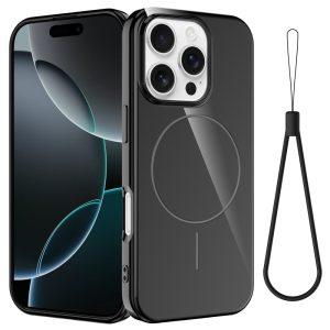 iPhone 16 Pro Max MagSafe TPU Cover with Lanyard – Black