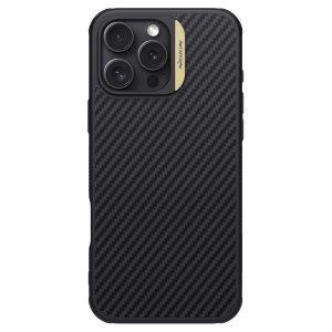 iPhone 16 Pro NILLKIN Synthetic Fiber Pro TPU+PC Cover - Black + Gold
