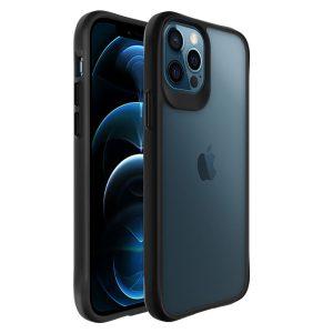 iPhone 12/12 Pro Combat X Mode PC+TPU Transparent Anti-drop Cover - Black