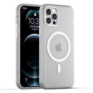 iPhone 12/12 Pro TPU + PC Translucent Matte Magsafe Cover - White