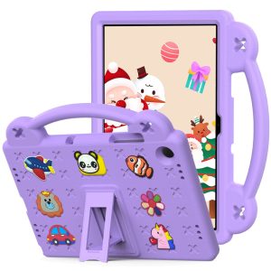 Samsung Galaxy Tab A9+ Hand Grip EVA with Kickstand Kids Cover – Purple