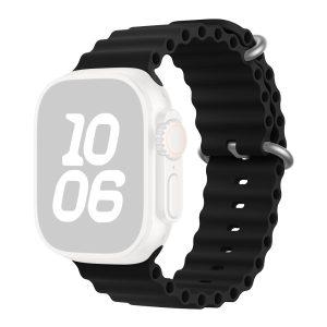 Apple Watch Size 42/44/45/46/49MM KALEBOL Silicone Breathable Strap – Black