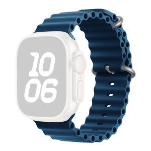 Apple Watch Size 42/44/45/46/49MM KALEBOL Silicone Breathable Strap – Dark Blue