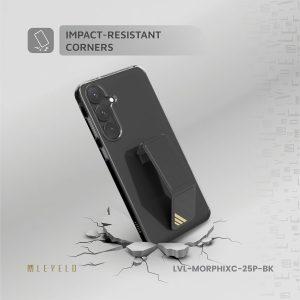 Samsung S25 Plus Levelo Morphix Clara Grip Cover – Black (LVL-MORPHIXC-25P-BK)