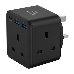 Goaltage Outlet Extender With Multi-Plug – Black EXT04