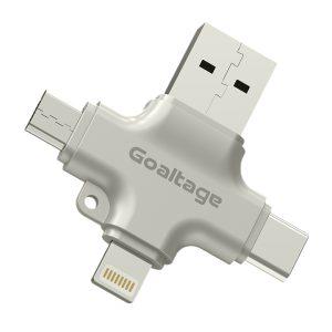 Goaltage MultiSync 4-in-1 OTG Adaptor – Silver ADP04