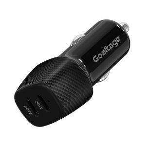 Goaltage DashCharge 60W Dual Port Car Charger – Black CH14