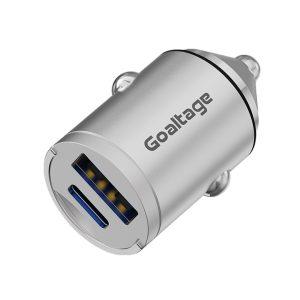 Goaltage ChargeEase 30W Dual Port Car Charger – Gray CH13