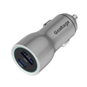Goaltage Drivecharge 48W Dual Port Car Charger – Gray CH12