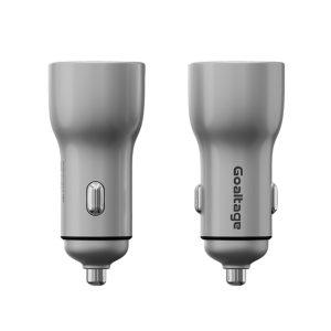 Goaltage Drivecharge 48W Dual Port Car Charger – Gray CH12