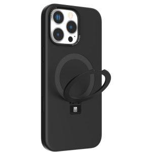 iPhone 16 Pro Levelo Iris Pro Magsafe Liquide Silicone Cover – Black (LVLIPSC16PBK)