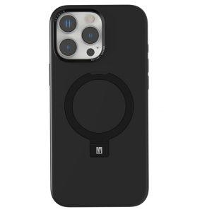 iPhone 16 Pro Levelo Iris Pro Magsafe Liquide Silicone Cover – Black (LVLIPSC16PBK)