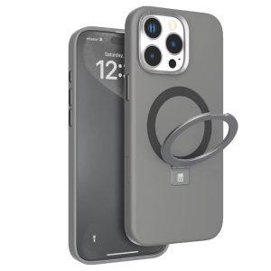 iPhone 16 Pro Levelo Iris Pro Magsafe Liquide Silicone Cover – Gray (LVLIPSC16PGY)
