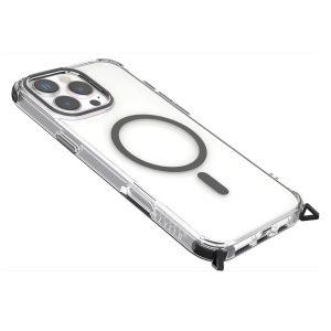 iPhone 16 Pro Max Levelo Celeste Magsafe Cover With Crossbody Strap – Black (LVLCMCCS16PMBK)