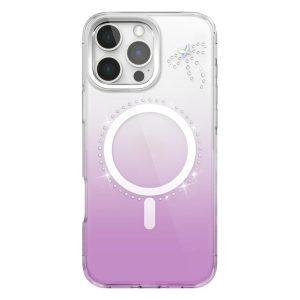 iPhone 16 Pro Max Levelo ButterFly Magsafe Cover – Transparent/Purple (LVLBFMC16PMTRPU)