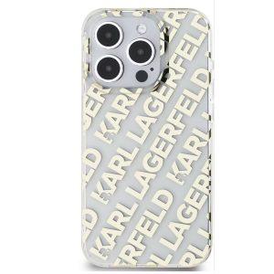 iPhone 16 Pro Max Karl Lagerfeld Electroplated Logo IML Hard Cover – Gold(KLHCP16XHKFOEMD)