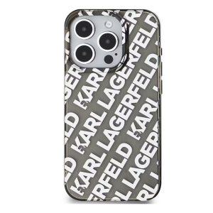 iPhone 16 Pro Max Karl Lagerfeld Electroplated Logo IML Hard Cover – Silver(KLHCP16XHKFOEMS)