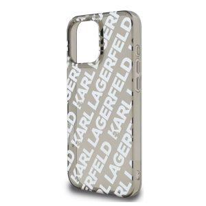 iPhone 16 Pro Max Karl Lagerfeld Electroplated Logo IML Hard Cover – Silver(KLHCP16XHKFOEMS)