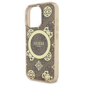 iPhone 16 Pro Max Guess Magsafe IML 4G Design With Peony Cover – Brown (GUOHMP16XH4PYEEW)