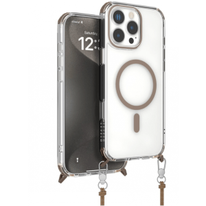 iPhone 16 Pro Max Levelo Celeste Magsafe Cover With Crossbody Strap – Rose Gold (LVLCMCCS16PMRSGD)
