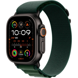 Apple Watch Ultra 2 (GPS+Cellular) 49mm Titanium Case with Dark Green Alpine Loop MX4T3LW/A