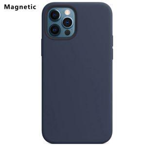 iPhone 12 Pro Max MagSafe Liquid Silicone Cover – Dark Blue