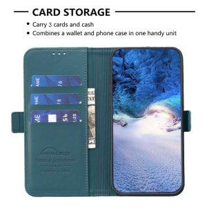 Redmi Note 14 Pro 4G BINFEN COLOR BF31 Leather Flip Folio Wallet Cover – Green