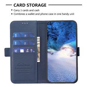 Redmi Note 14 Pro 4G BINFEN COLOR BF31 Leather Flip Folio Wallet Cover – Blue