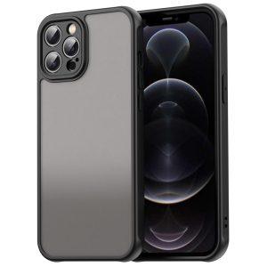 iPhone 12 Pro Max Drop Proof Translucent PC + TPU Cover – Black