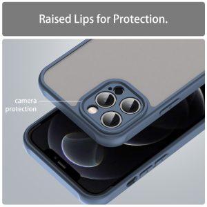 iPhone 12 Pro Max Drop Proof Translucent PC + TPU Cover – Blue