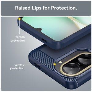 Xiaomi Redmi A5 4G Carbon Fiber Texture Cover – Blue